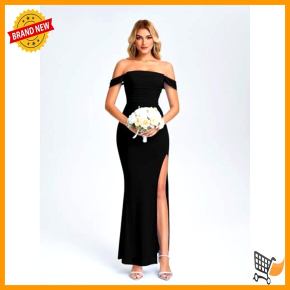 Off Shoulder Corset Maxi Dress Formal Wedding Guest Bodycon Long - Picture 5 of 6